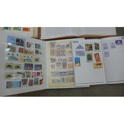 737 - A collection of stamps in albums