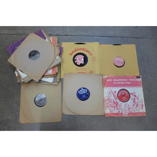 741 - Rock n Roll acetates; Buddy Holly Rave On, Billy Fury Colette and 21 Shellac 78