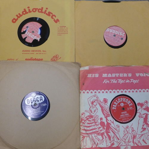 741 - Rock n Roll acetates; Buddy Holly Rave On, Billy Fury Colette and 21 Shellac 78