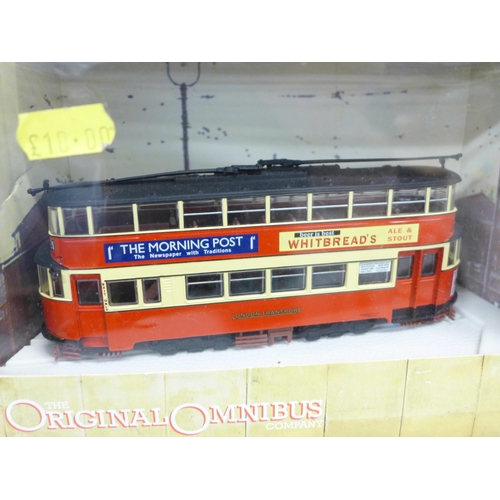 768 - Six boxed models of trams by Corgi including a limited edition