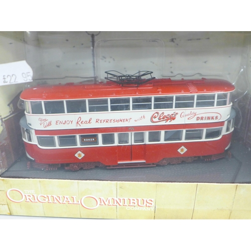 768 - Six boxed models of trams by Corgi including a limited edition