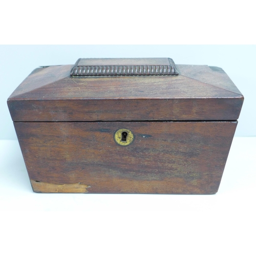 784 - A Georgian tea caddy, a/f