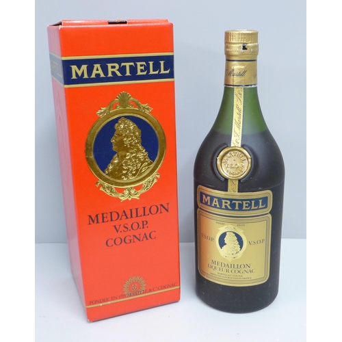 796 - A bottle of Martell cognac, boxed