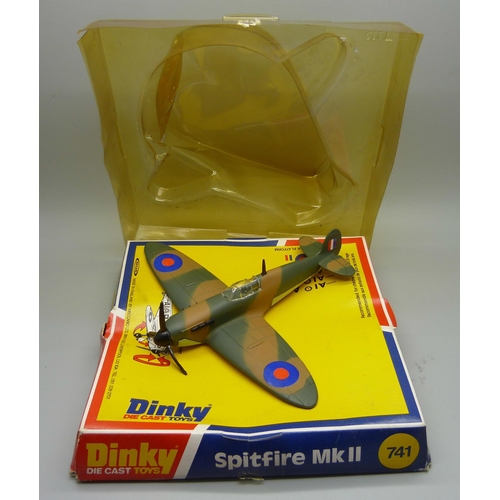 812 - A Dinky Toys 741 model Spitfire Mk II in original box