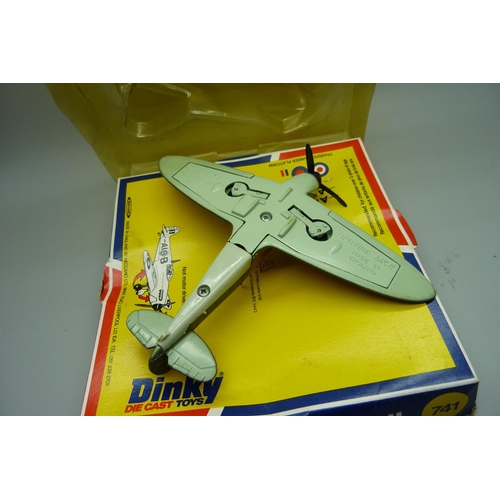 812 - A Dinky Toys 741 model Spitfire Mk II in original box