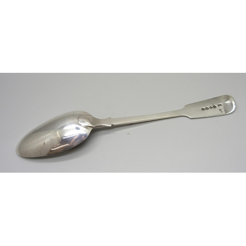 822 - A Victorian silver serving spoon, London 1865, 76g