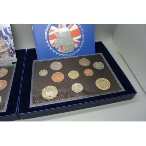 827 - A UK 2004 and a 2006 proof coin collection, Royal Mint