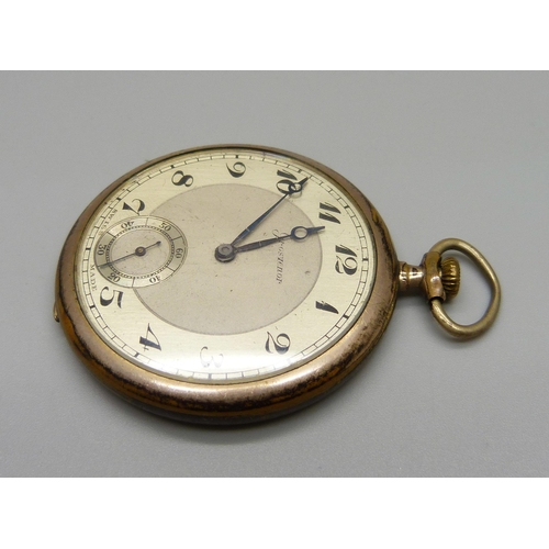 832 - A Grosvenor gold plated pocket watch