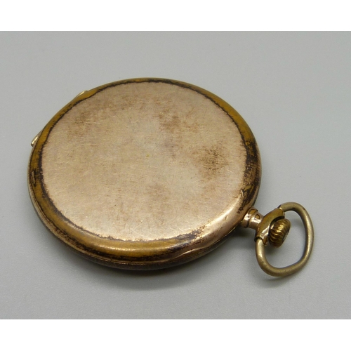 832 - A Grosvenor gold plated pocket watch