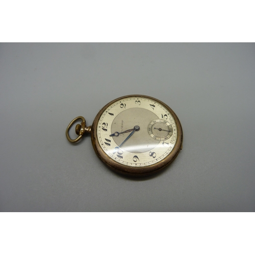 832 - A Grosvenor gold plated pocket watch