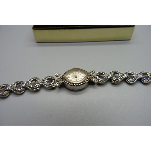 837 - An Avia lady's silver cased wristwatch