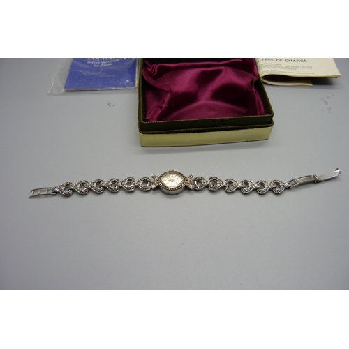 837 - An Avia lady's silver cased wristwatch