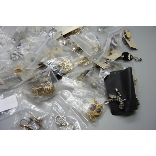 855 - Sixty-five pairs of screw back earrings