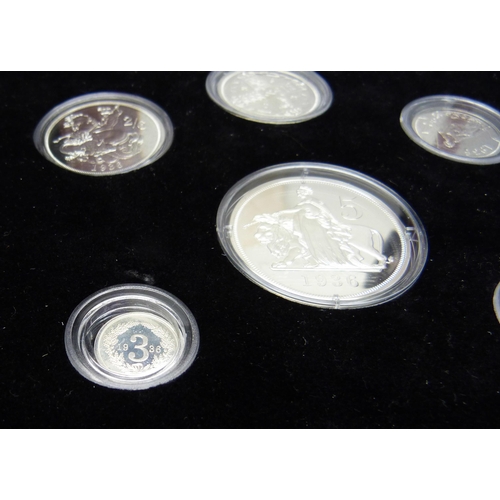 880 - A King Edward VIII 1936 New Strike pattern set of sterling silver coins