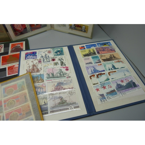 889 - Five Soviet Union stamp albums