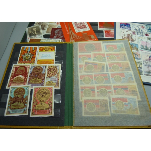 889 - Five Soviet Union stamp albums