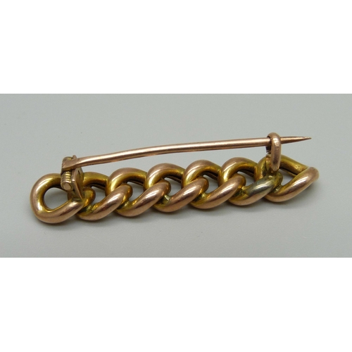 930 - A 9ct gold brooch, 4.6g