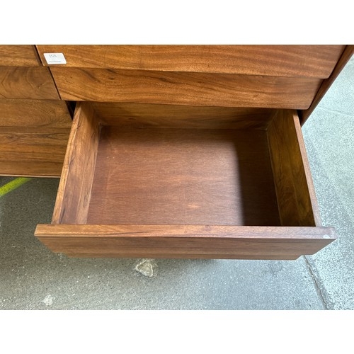 1390 - A hardwood six drawer sideboard/chest of drawers with slatted drawers * this lot is subject to VAT