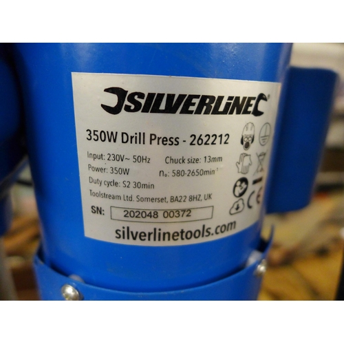 2027 - A Silverline 350w 240v drill press 262212