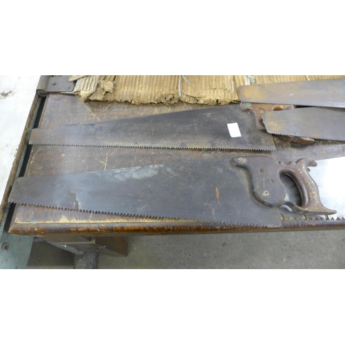 2031 - 6 Assorted vintage saws