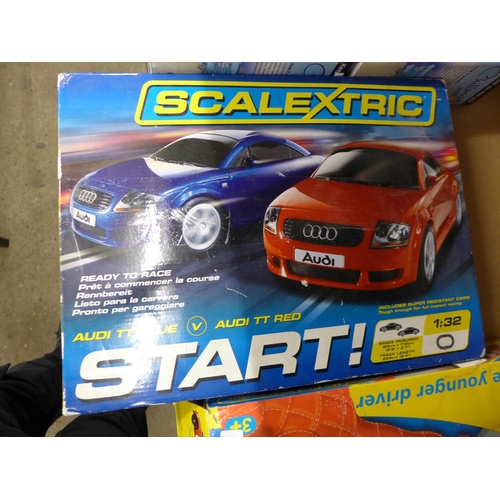 2065 - 3 Slot racing games - My First Scalextric, Start! and Matchbox Race and Chase