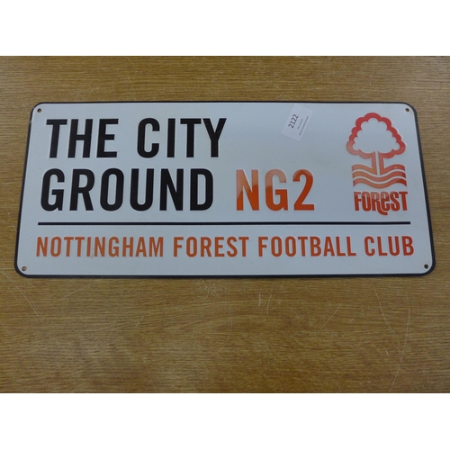 2122 - A Nottingham Forest Football Club metal sign