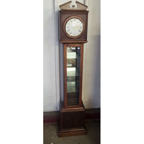 344A - A London Clock Co. mahogany dwarf longcase clock