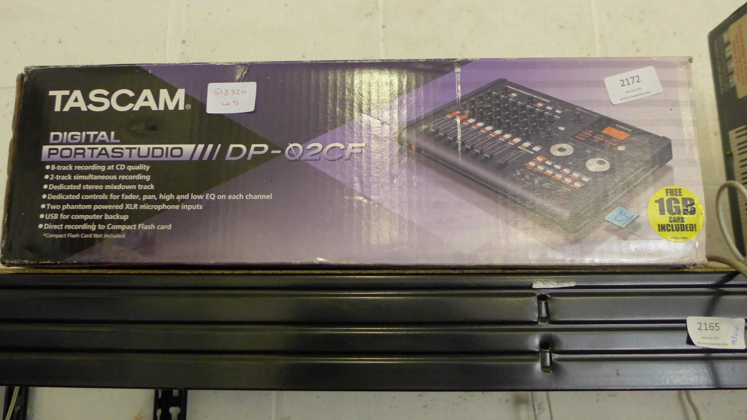 A Tascam digital Portastudio (DP-02CF) unused with box