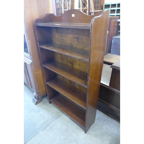 158 - An oak open bookcase