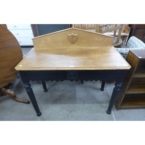 169 - A Victorian painted oak serving table