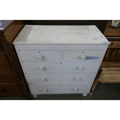 207 - A Victorian painted pine chest of drawers