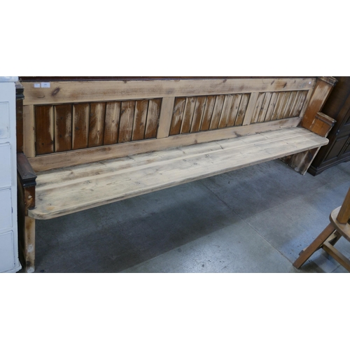 208 - A pine church pew