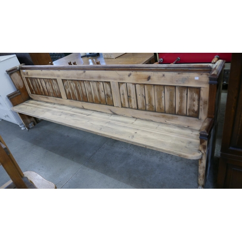 208 - A pine church pew