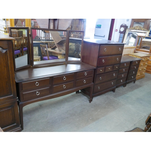 209 - A Stag Minstrel mahogany four piece bedroom suite