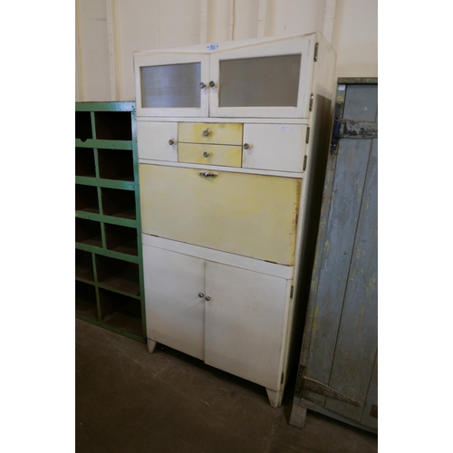 229 - A vintage painted kitchen cabinet