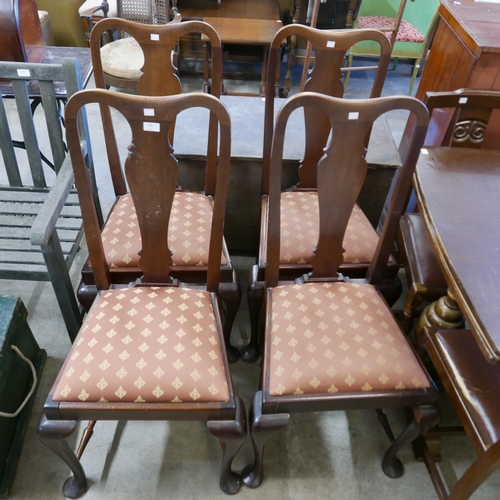 230 - A set of four George III style mahogany dining chairs