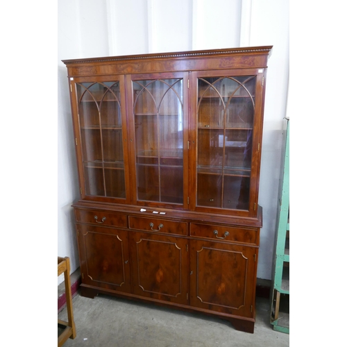 235 - A George III style yew wood bookcase