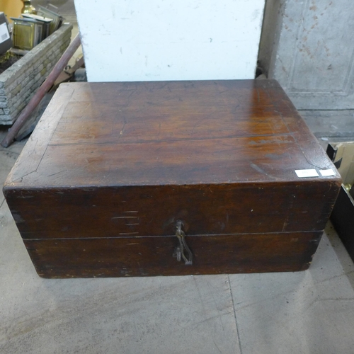 275 - A Victorian stained pine box