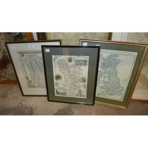 291 - Five assorted maps and a mirrored map