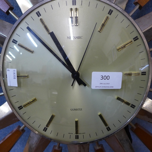 300 - A Metamec wall clock