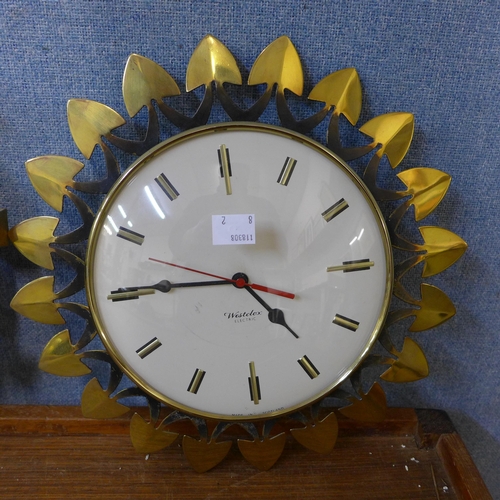 301 - Two Metamec wall clocks