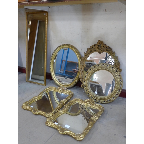 310 - Six gilt framed mirrors