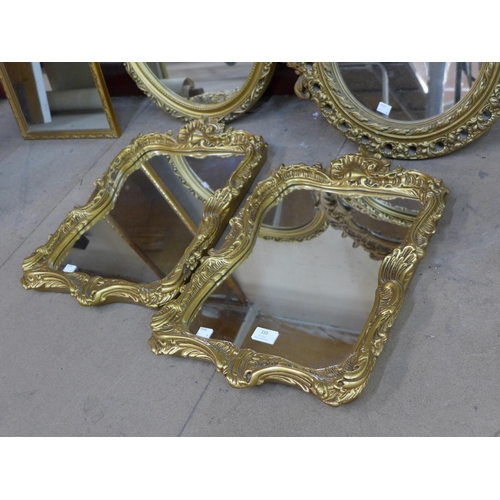 310 - Six gilt framed mirrors