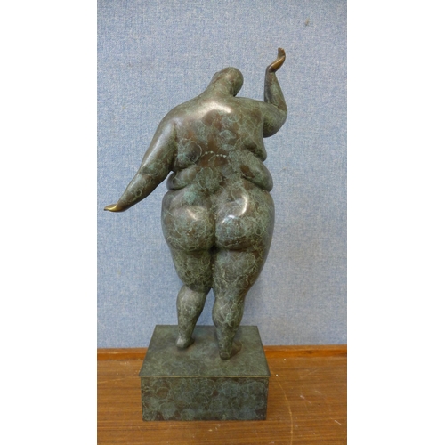 315 - A Surrealist style bronze figure of a lady