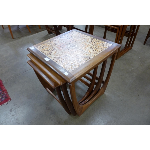 51 - A G-Plan Astro teak and tiled top nest of tables