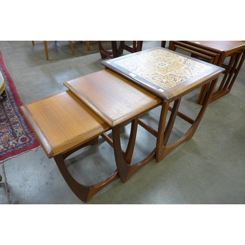 51 - A G-Plan Astro teak and tiled top nest of tables