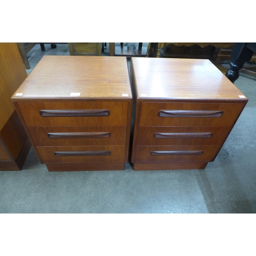 63 - A pair of G-Plan Fresco teak bedside chests