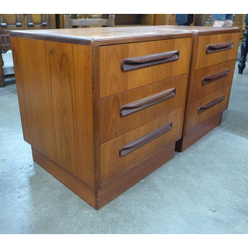 63 - A pair of G-Plan Fresco teak bedside chests