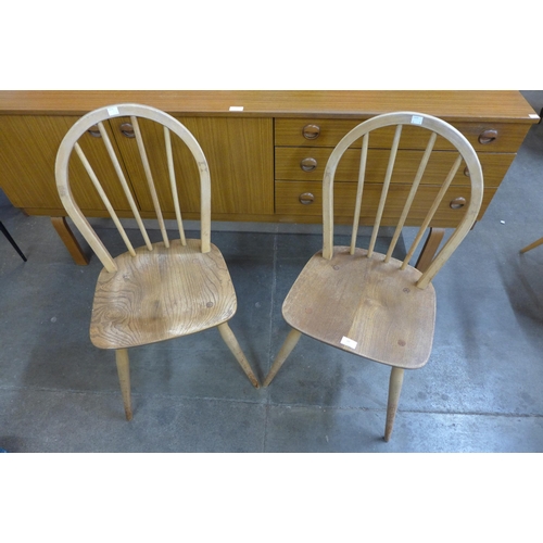 69 - A pair of Ercol Blonde elm and beech Windsor chairs