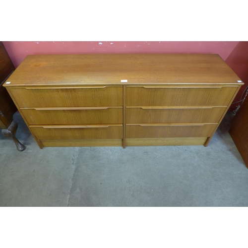 74 - A Danish teak chest of drawers